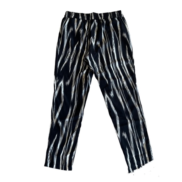 MNG by Mango High Rise Zebra Stripe Elastic Waist Pants - Picture 2 of 4